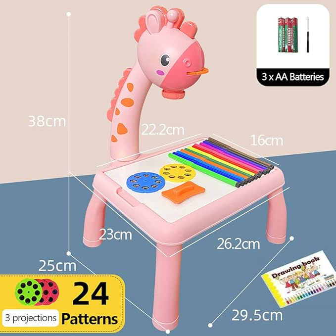 Kid's Projector Drawing Board Table with Projection Function