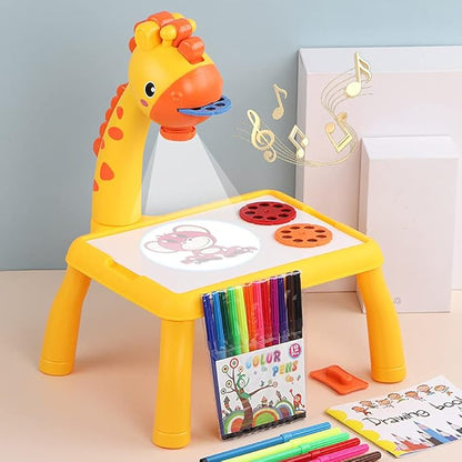 Kid's Projector Drawing Board Table with Projection Function