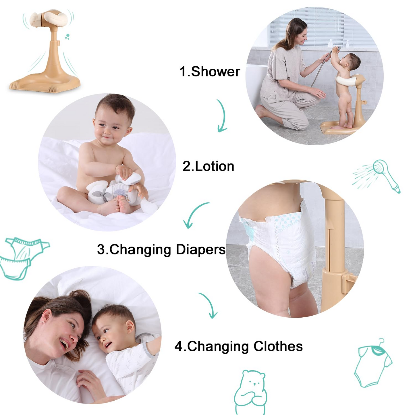 Baby Hug Bath Tower for Standing Up Themselves