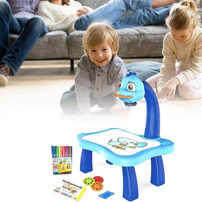 Kid's Projector Drawing Board Table with Projection Function