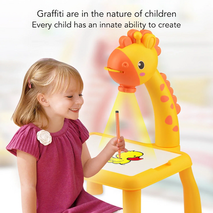 Kid's Projector Drawing Board Table with Projection Function