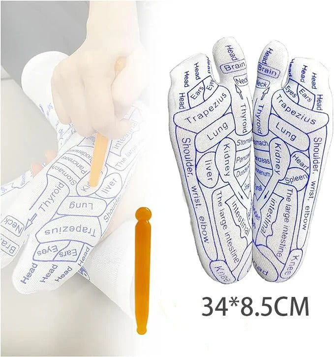 Foot Massage Acupressure Socks (SOCKS + STICK)